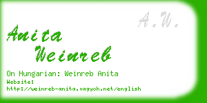 anita weinreb business card